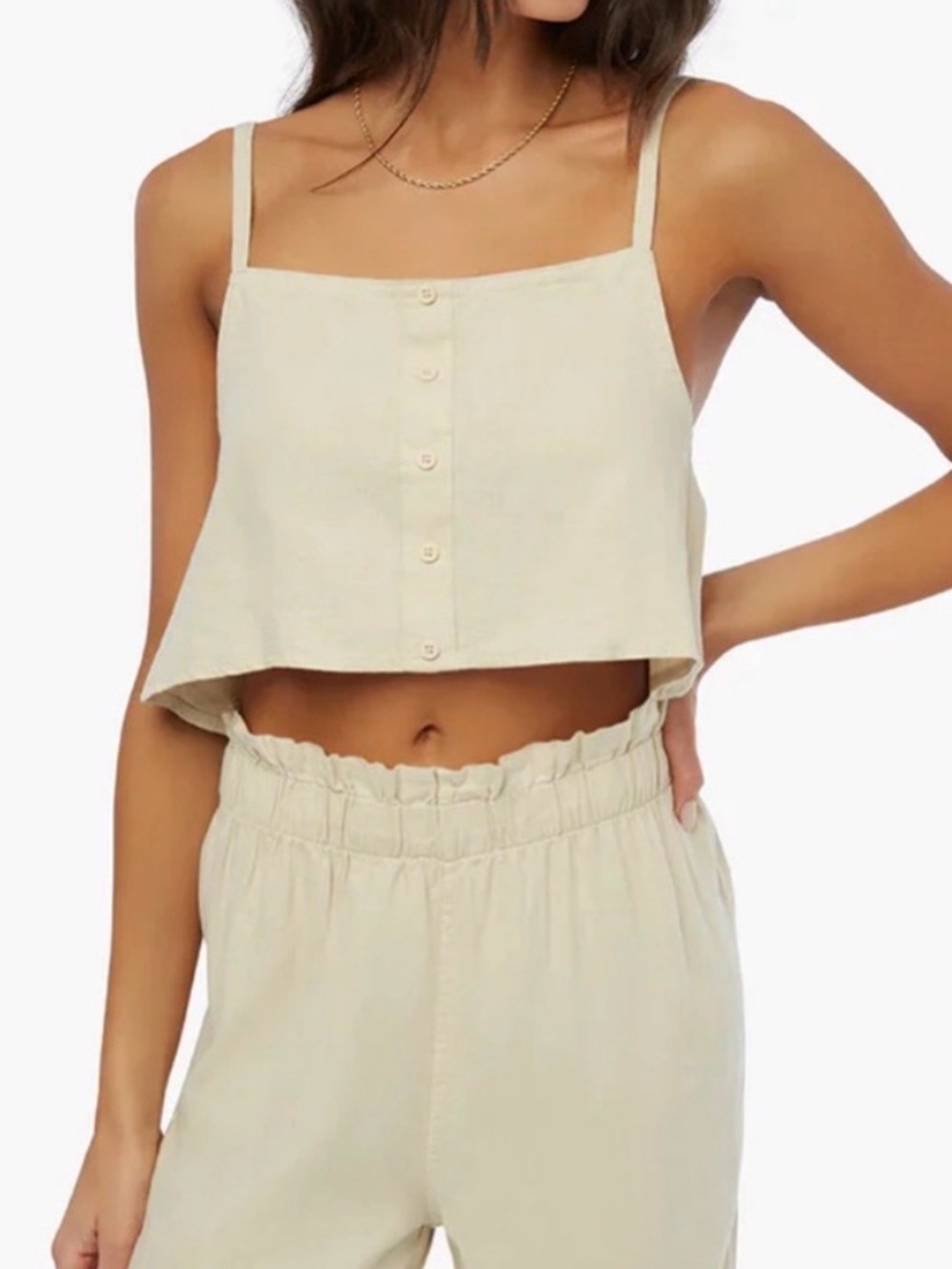 WeWoreWhat linen trapeze tank NWT